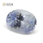 6.12ct Oval Icy Light Blue Sapphire GIA Certified Sri Lanka Unheated - Image 9