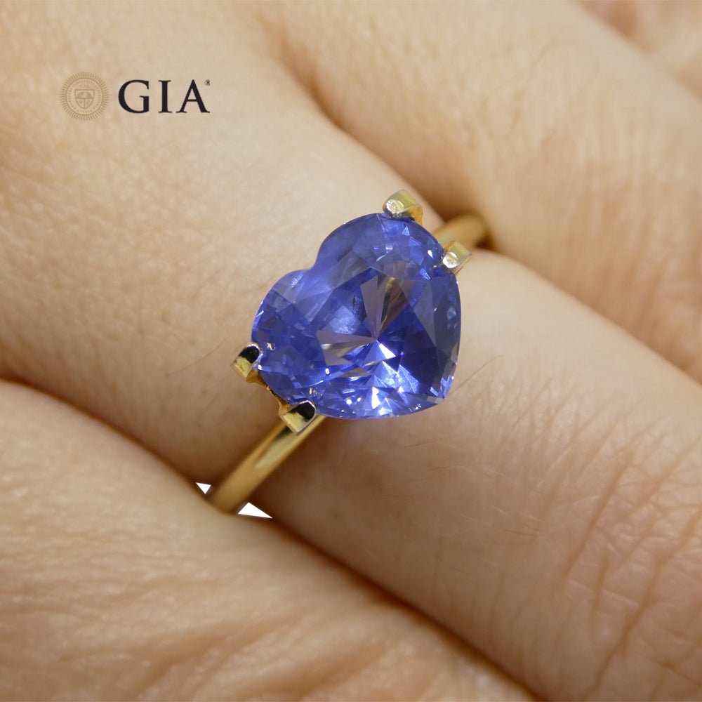 GIAS2177_12.jpg 3.52ct Heart Blue Sapphire GIA Certified Sri Lanka - Image 1