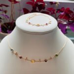 Multi Gemstone Citrine Topaz Charm Necklace - Image 5