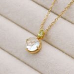 Faceted Peridot Green Amethyst Necklace - Image 8