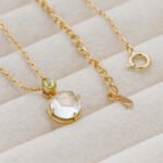 Faceted Peridot Green Amethyst Necklace - Image 5