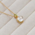 Faceted Peridot Green Amethyst Necklace - Image 3