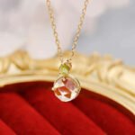 Faceted Peridot Green Amethyst Necklace - Image 11