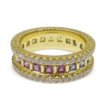 1.47ct Rainbow Sapphire. 1.75ct Diamond Gent's Ring set in 18k Yellow Gold - Image 11