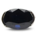 Fine Quality 12.21ct IGI Certified Unheated Blue Sapphire & Diamond Ring in 18k White Gold - Image 14