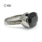 Fine Quality 12.21ct IGI Certified Unheated Blue Sapphire & Diamond Ring in 18k White Gold - Image 19