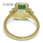 2.49ct Green Emerald. Diamond Engagement Ring set in 18k Yellow Gold. GIA Certified Zambian - Image 11