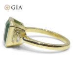 2.49ct Green Emerald. Diamond Engagement Ring set in 18k Yellow Gold. GIA Certified Zambian - Image 12