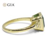 2.49ct Green Emerald. Diamond Engagement Ring set in 18k Yellow Gold. GIA Certified Zambian - Image 10