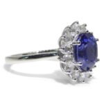 3.98ct Oval Blue Sapphire. Diamond Ring set in 18k White Gold. GIA Certified. Sri Lanka - Image 11