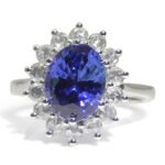 3.98ct Oval Blue Sapphire. Diamond Ring set in 18k White Gold. GIA Certified. Sri Lanka - Image 13