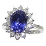3.98ct Oval Blue Sapphire. Diamond Ring set in 18k White Gold. GIA Certified. Sri Lanka - Image 5