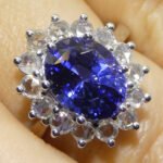3.98ct Oval Blue Sapphire. Diamond Ring set in 18k White Gold. GIA Certified. Sri Lanka - Image 7