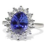 3.98ct Oval Blue Sapphire. Diamond Ring set in 18k White Gold. GIA Certified. Sri Lanka - Image 10