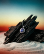 3.89ct Oval Blue Sapphire. Diamond Pendant set in Platinum. GIA Certified Madagascar - Image 4