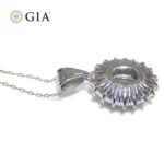 3.89ct Oval Blue Sapphire. Diamond Pendant set in Platinum. GIA Certified Madagascar - Image 7
