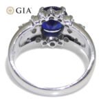 3.23ct Cushion Blue Sapphire. Diamond Engagement Ring set in Platinum. GIA Certified Thailand - Image 14