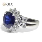 3.23ct Cushion Blue Sapphire. Diamond Engagement Ring set in Platinum. GIA Certified Thailand - Image 15