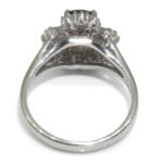 1.18ct Oval Red Ruby. Diamond Cluster Engagement Ring set in Platinum - Image 5