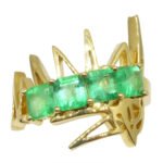 Matt Crookshank X Skyjems. Colombian Emerald Ring set in 18k Yellow Gold - Image 2