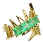 Matt Crookshank X Skyjems. Colombian Emerald Ring set in 18k Yellow Gold - Image 4