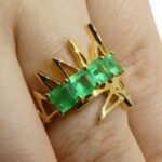 Matt Crookshank X Skyjems. Colombian Emerald Ring set in 18k Yellow Gold