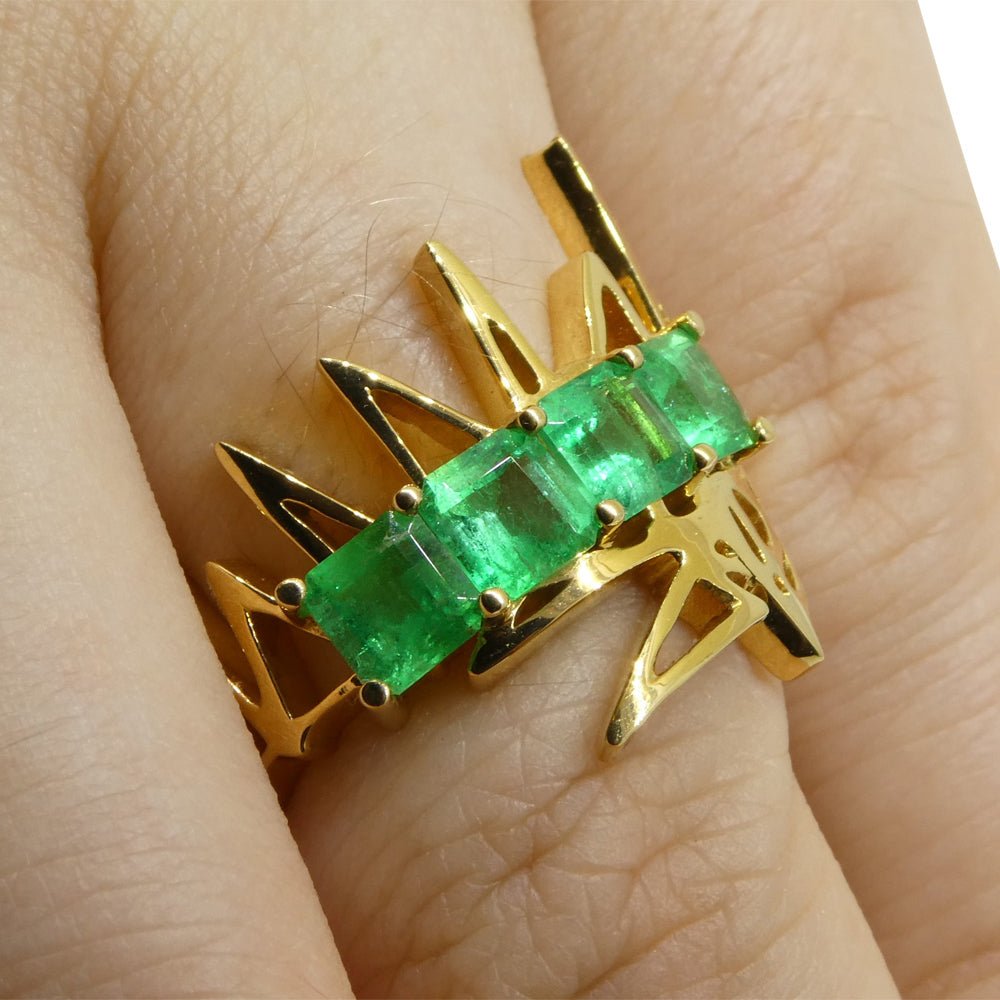 MCxSkyjemsEmeraldRing_5.jpg Matt Crookshank X Skyjems. Colombian Emerald Ring set in 18k Yellow Gold - Image 1