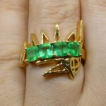 Matt Crookshank X Skyjems. Colombian Emerald Ring set in 18k Yellow Gold - Image 3