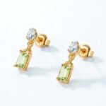 Teardrop Peridot August Birthstone Earrings - Image 3