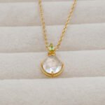 Faceted Peridot Green Amethyst Necklace - Image 7