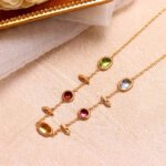 Multi Gemstone Citrine Topaz Charm Necklace - Image 8