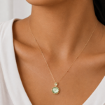 Faceted Peridot Green Amethyst Necklace - Image 2