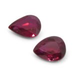 1.47ct Pear Red Ruby from Thailand Pair - Image 3