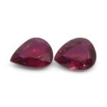 1.47ct Pear Red Ruby from Thailand Pair - Image 4
