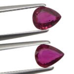 1.47ct Pear Red Ruby from Thailand Pair - Image 7