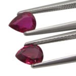 1.47ct Pear Red Ruby from Thailand Pair - Image 9
