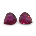 1.33ct Pear Red Ruby from Thailand Pair