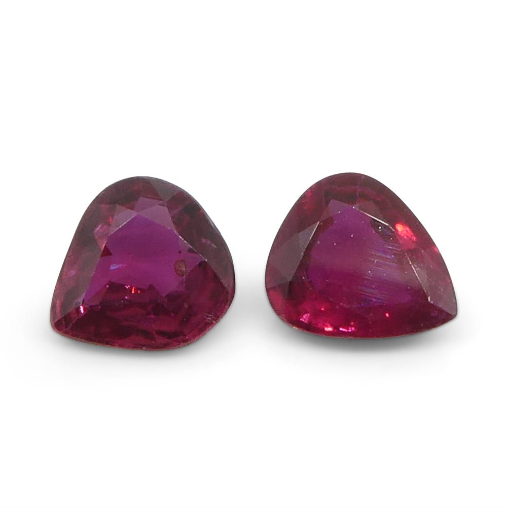R0029_1.jpg 1.33ct Pear Red Ruby from Thailand Pair - Image 1