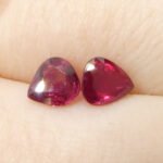1.33ct Pear Red Ruby from Thailand Pair - Image 10
