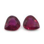 1.33ct Pear Red Ruby from Thailand Pair - Image 2