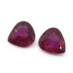 1.33ct Pear Red Ruby from Thailand Pair - Image 3