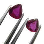 1.33ct Pear Red Ruby from Thailand Pair - Image 8