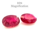 1.76ct Pair Oval Red Ruby from Mozambique