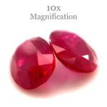 1.76ct Pair Oval Red Ruby from Mozambique - Image 6