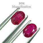 1.76ct Pair Oval Red Ruby from Mozambique - Image 19