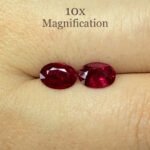 1.76ct Pair Oval Red Ruby from Mozambique - Image 20