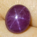 8.61ct Oval Cabochon Purplish Red Star Ruby from Vietnam Unheated - Image 3