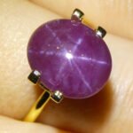 8.61ct Oval Cabochon Purplish Red Star Ruby from Vietnam Unheated - Image 12