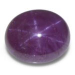 8.61ct Oval Cabochon Purplish Red Star Ruby from Vietnam Unheated - Image 5