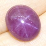 8.61ct Oval Cabochon Purplish Red Star Ruby from Vietnam Unheated - Image 11